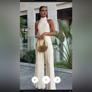 Asymmetric Halter Crop Top With Wide Leg Pants Set